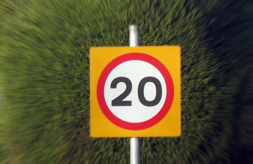 20mph speed limit sign